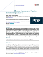 Adoption of Project Management Practices in Public Organizations