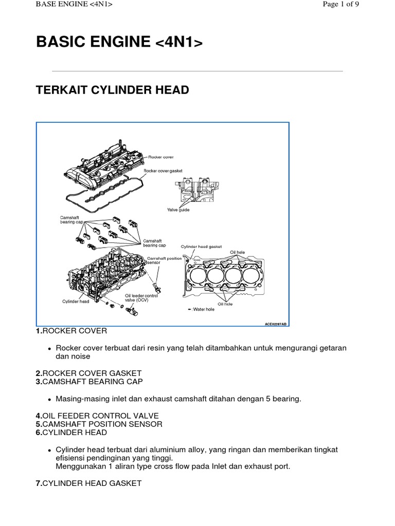 Spesifikasi dan Manual Mesin 4N15 | PDF