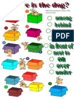 Match The Prepositions of Place To The Correct Pictures