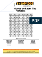 Sopa de Letras de Learn The Numbers PDF