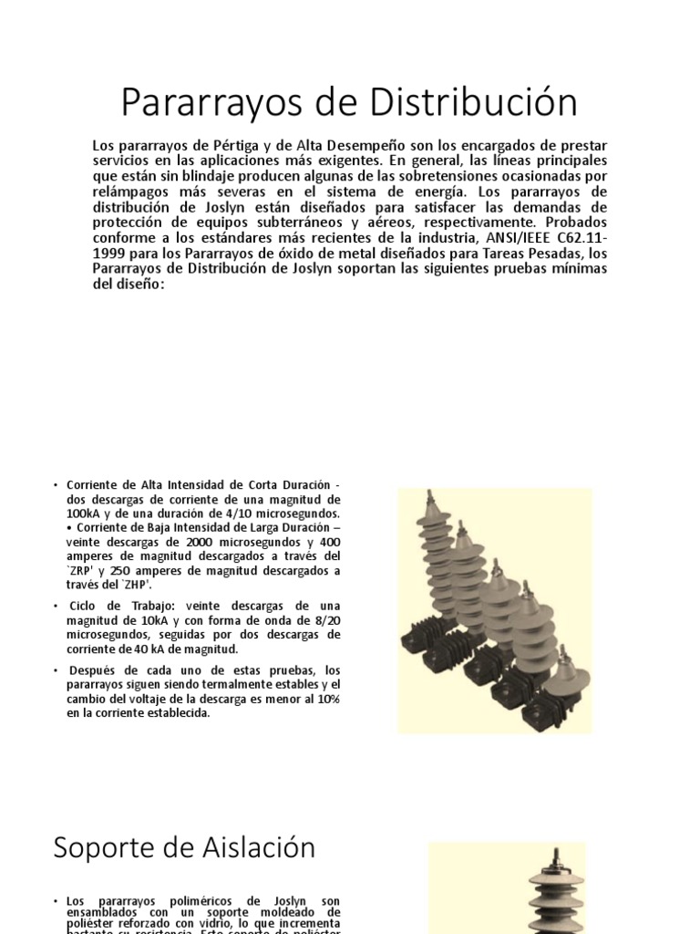 Clases de Pararrayos | PDF | Transmisión de energía eléctrica ...
