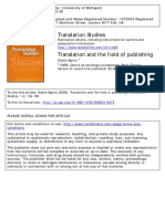 Sapiro. Translation and The Field of Publishing. A Commentary On Pierre Bourdieu's
