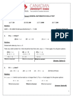 Sample GENERAL MATHEMATICS SKILLS TEST Solutions PDF