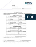 Evaluación de la Institución