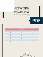 Network Problem: By: Mohit Singhal (0181BBA090)