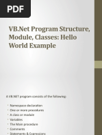 Module, Classes: Hello World Example