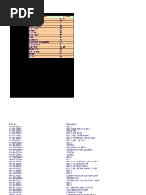 MGPlist | PDF | Steering | Valve