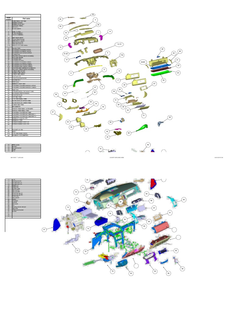 Cockpit Exploded View | PDF | Duct (Flow) | Rear Wheel Drive Vehicles