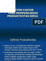 FAKTOR-FAKTOR Yang Mempengaruhi Produktivitas Kerja
