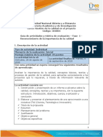 Guia de Actividades y Rúbrica de Evaluación - Fase 1 - Reconocimiento de La Importancia de La Calidad