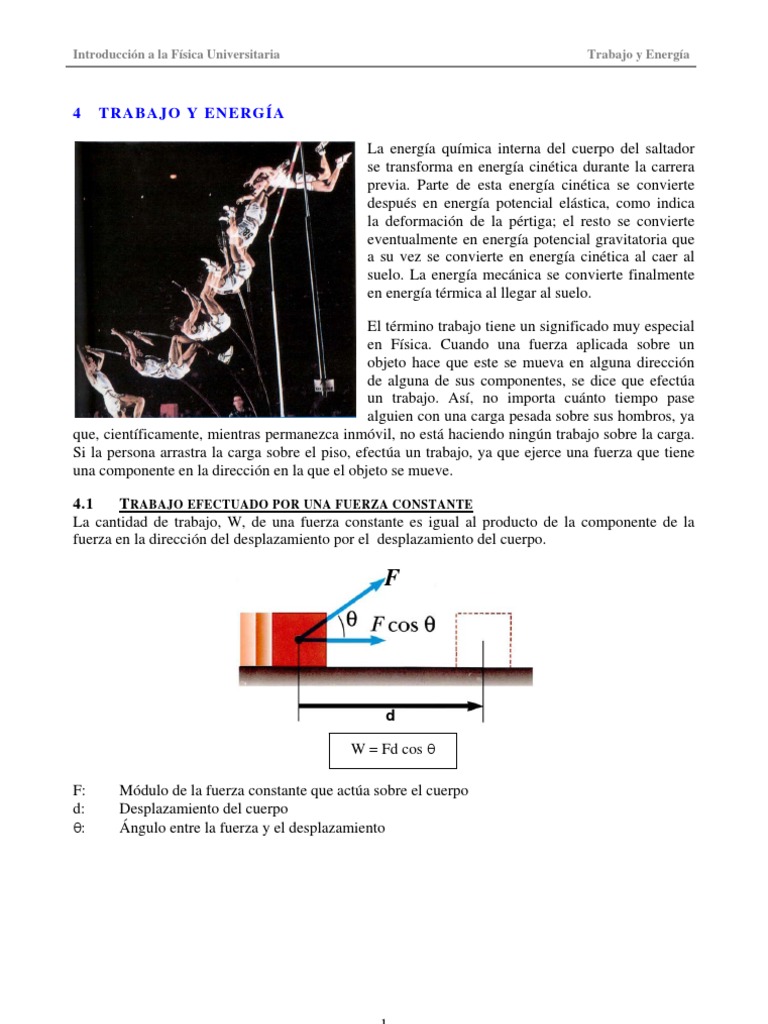 Trabajo Y Energia Teoria Y Problemas Friccion Movimiento Fisica