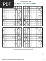 free printable sudoku puzzles easy 6 pdf pdf