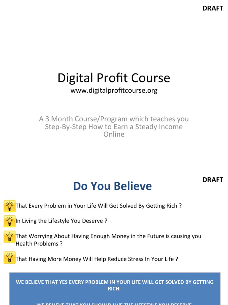 Digital Profit Course: Earn Online Income | PDF | Search Engine ...