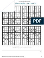Free Printable Sudoku Puzzles, Very Hard #1 PDF