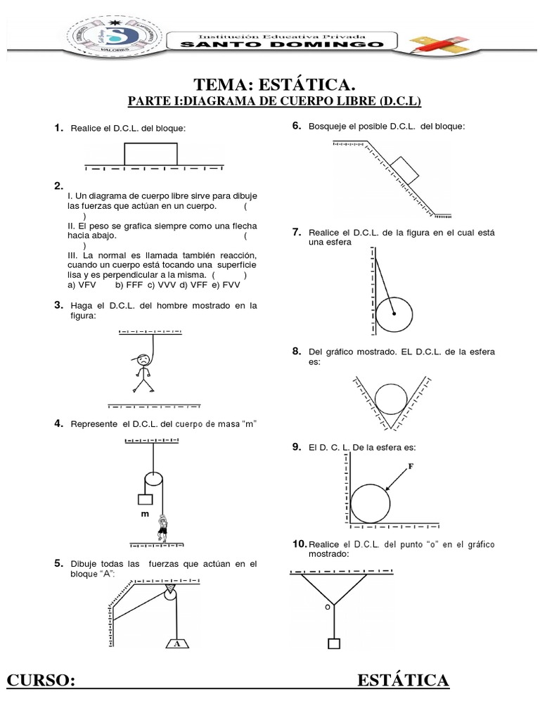 Tema Estática Diagrama de Cuerpo Libre (C.S.D), PDF
