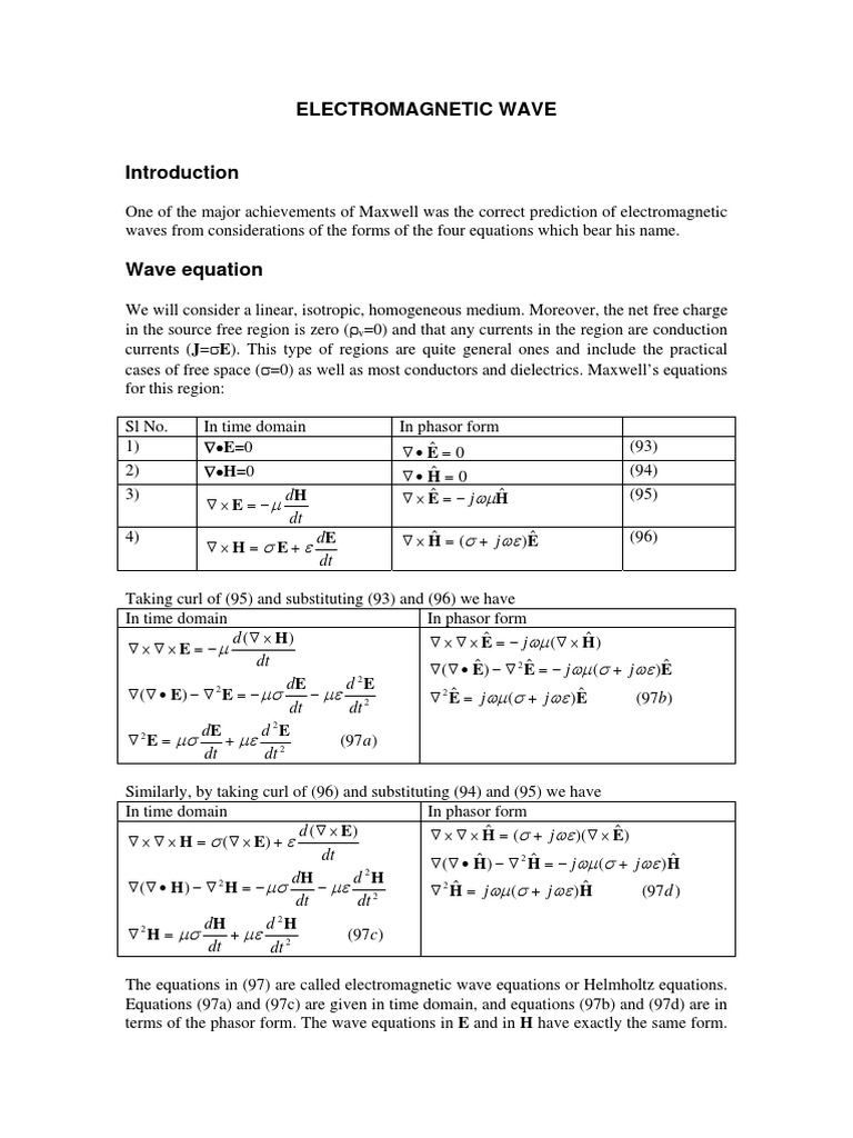 Electromagnetic Wave | PDF | Polarization (Waves) | Waves