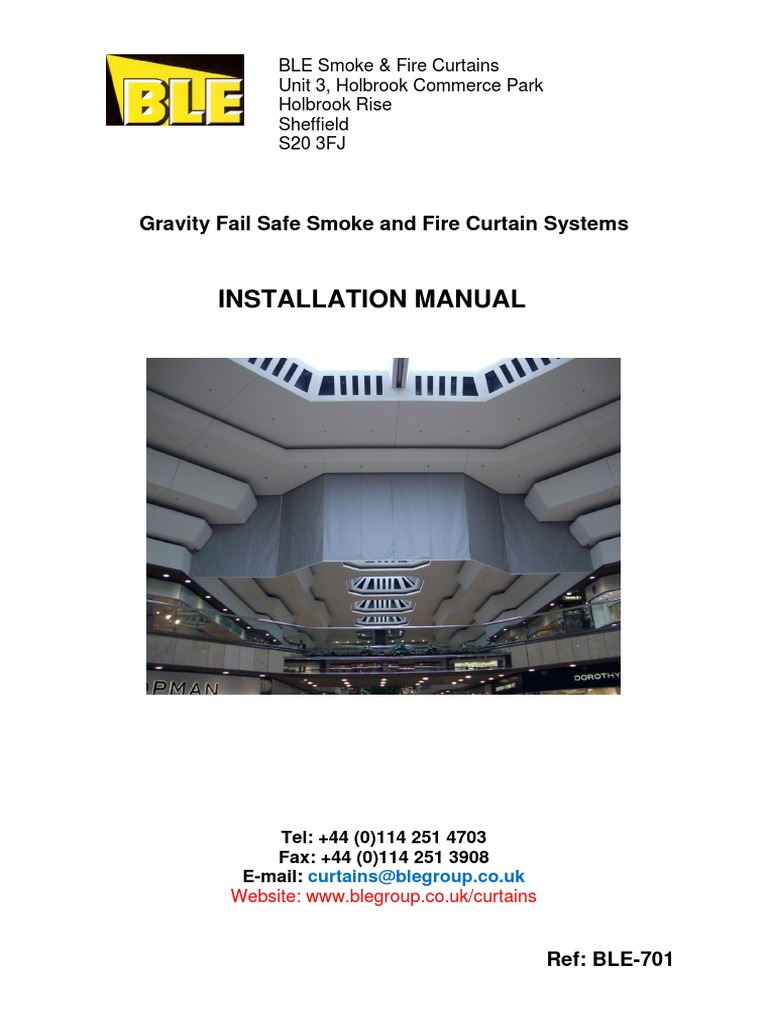 BLE Smoke & Fire Curtain Installation Guide | PDF | Mains Electricity ...