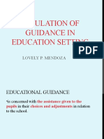 Simulation of Guidance in Education Setting