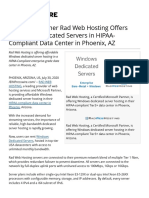 Microsoft Partner Rad Web Hosting Offers Windows Dedicated Servers in Hipaa Compliant Data Center in Phoenix AZ