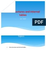 Data structures and Internal tables