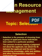 HRM Topic 11-Selection