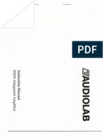 Audiolab 8000A Owner's Manual PDF