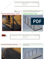 Suggestion For Improvement in Platform Design: Plat Form (C0240) Total WT: 145 KG