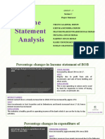 Income Statement Analysis of BOB and ICICI