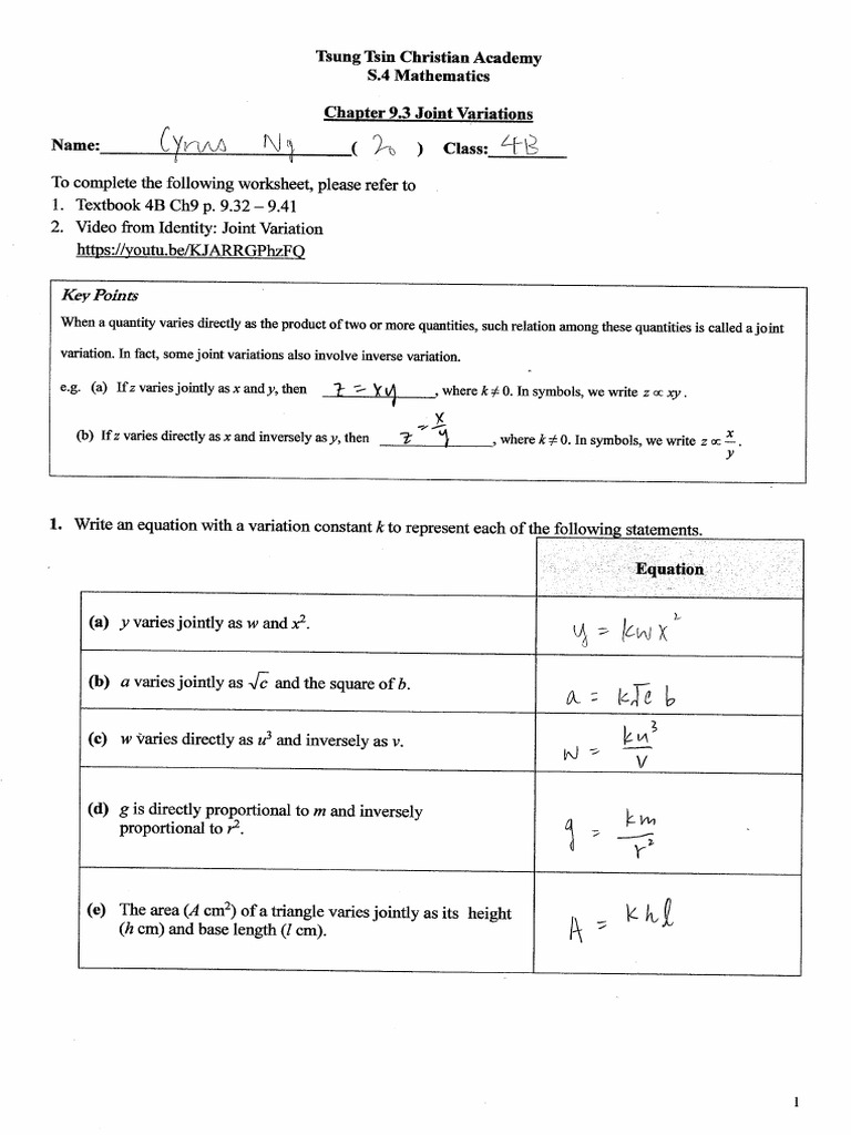 4b Math Assignment 9