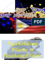 Aralin 4. Mga Kritikong Pilipino Sa Panitikang Filipino