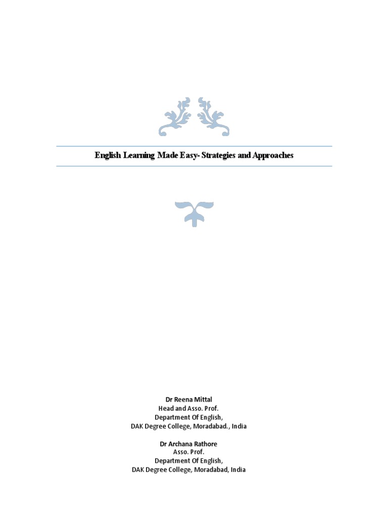 English Learning Made Easy-Strategies An PDF | PDF | Vocabulary ...