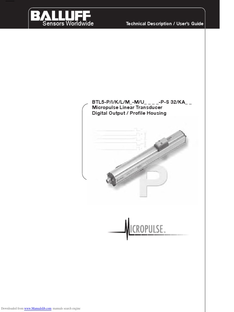 Sensors Worldwide: BTL5-P/I/K/L/M - M/U - P-S 32/KA - Micropulse Linear ...