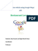 Google Maps API Restaurant Locator