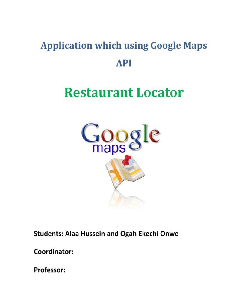 Application Which Using Google Maps API Alaa | PDF | Application ...