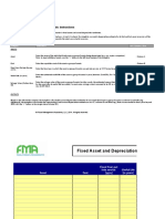 Fixed Asset and Depreciation Schedule: Instructions: Inputs
