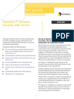 Getting Started Guide: Symantec™ Gateway Security 300 Series