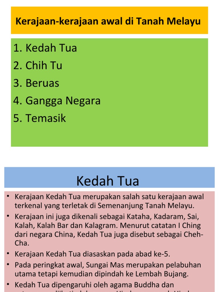 Kerajaan Kerajaan Awal Di Tanah Melayu Pdf