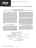 Battery Management System For Electric Vehicle and The Study of SOC Estimation