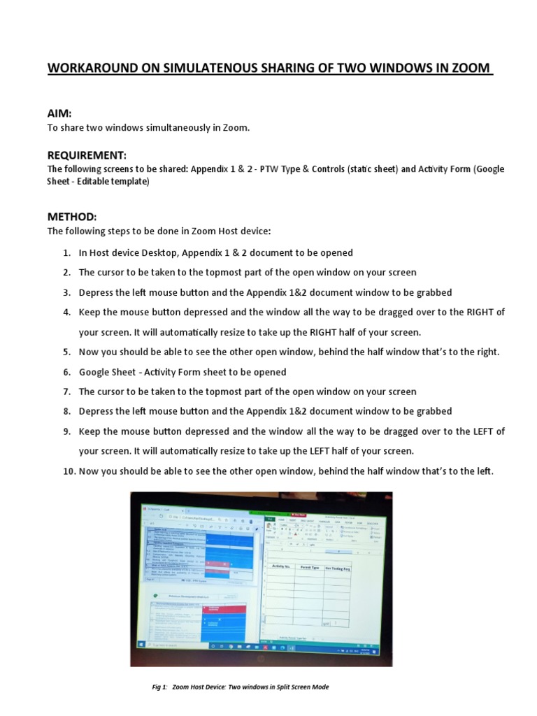 Share Two Windows Simultaneously in Zoom | PDF | Games & Activities