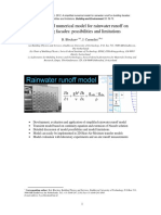 Simplified Numerical Model for Rainwater Runoff