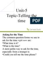 Telling The Time Unit-5