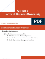 WEEK 8 - Forms of Business Ownership