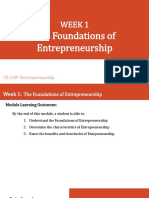 Foundations of Entrepreneurship