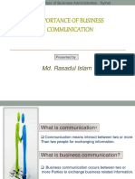Importance of Business Communication: Md. Rasadul Islam