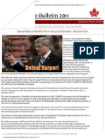 FOS E-Bulletin No. 24 - January 25, 2011: Canada's Future Is at Stake! Defeat Harper!