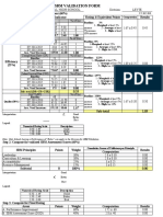 SBM Validation Form Results