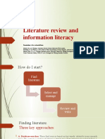 Literature Review and Information Literacy: Presentation (Slides) Extracted From