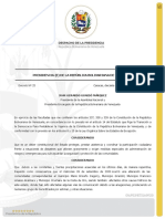 Decreto No. 25. Estado de Alarma en el Estado Aragua