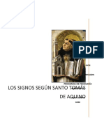 Los Signos Según Santo Tomás de Aquino