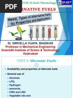 Alternative Fuels: SNIST (JNTUH) M.Tech (Therm - Engg)